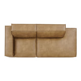 Atlas 2-Piece Vegan Leather Modular Loveseat in Toast