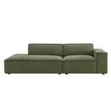 Atlas 2-Piece Performance Fabric Upholstered Modular Loveseat in Foliage