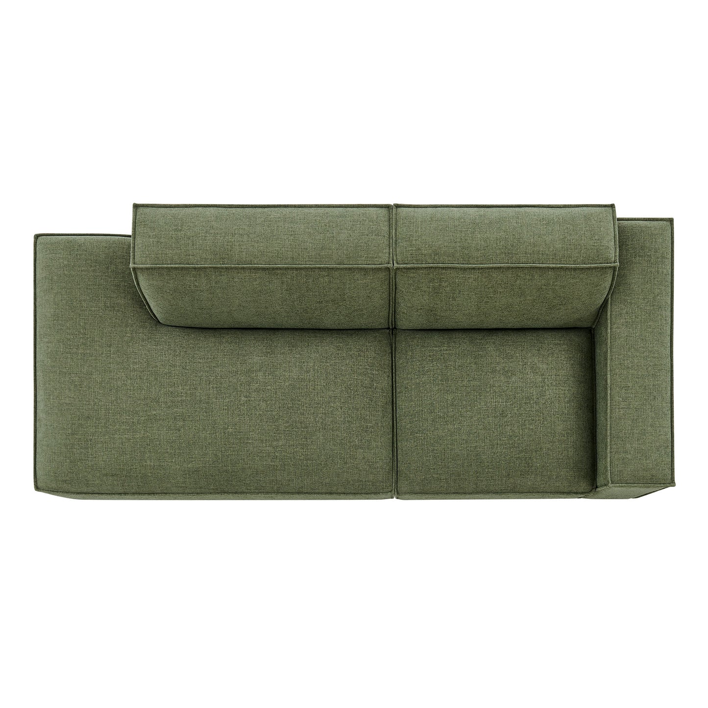 Atlas 2-Piece Performance Fabric Upholstered Modular Loveseat in Foliage