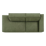 Atlas 2-Piece Performance Fabric Upholstered Modular Loveseat in Foliage
