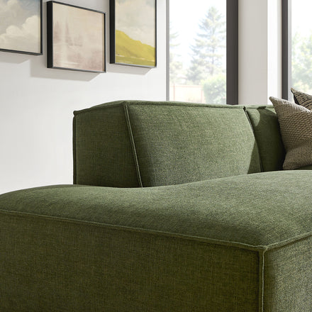 Restore 2-Piece Performance Fabric Upholstered Modular Loveseat in Foliage