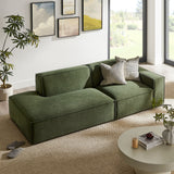 Atlas 2-Piece Performance Fabric Upholstered Modular Loveseat in Foliage
