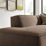 Atlas 2-Piece Performance Fabric Upholstered Modular Loveseat in Mocha
