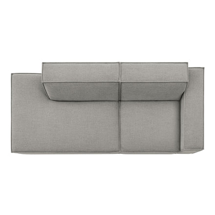 Restore 2-Piece Performance Fabric Upholstered Modular Loveseat in Pewter