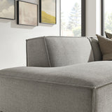 Atlas 2-Piece Performance Fabric Upholstered Modular Loveseat in Pewter