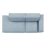 Atlas 2-Piece Performance Fabric Upholstered Modular Loveseat in Sky