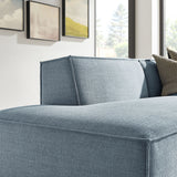 Atlas 2-Piece Performance Fabric Upholstered Modular Loveseat in Sky