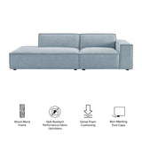 Atlas 2-Piece Performance Fabric Upholstered Modular Loveseat in Sky