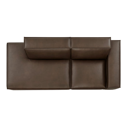 Restore 2-Piece Vegan Leather Modular Loveseat in Espresso