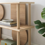 Nusnas 55 Inch Console Table in Light Oak
