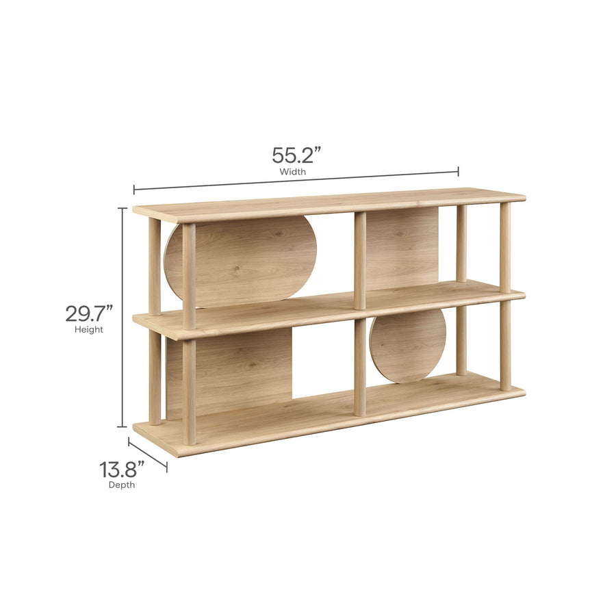Nusnas 55 Inch Console Table in Light Oak