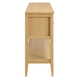 Wren 62 Inch Rattan Console Table in Oak