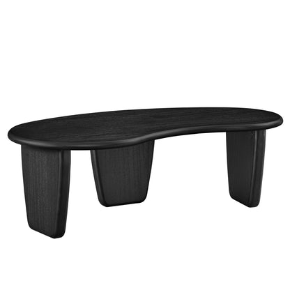 Vetra Kidney-Shaped Free Coffee Table by Furniture For America