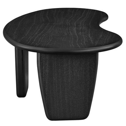 Vetra Kidney-Shaped Free Coffee Table in Black