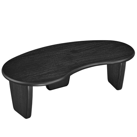 Vetra Kidney-Shaped Free Coffee Table in Black