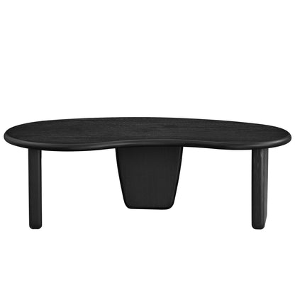 Vetra Kidney-Shaped Free Coffee Table by Furniture For America