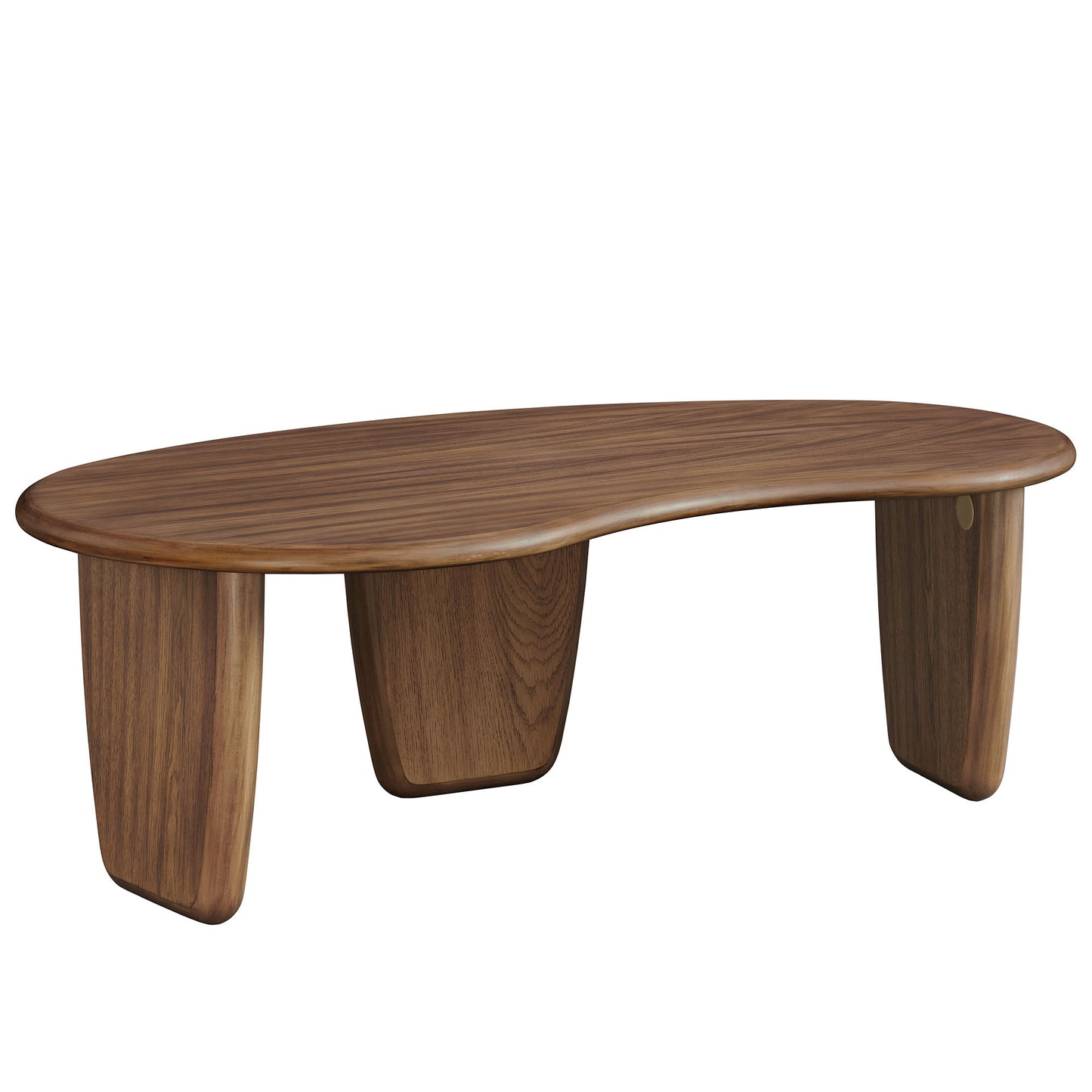 Vetra Kidney-Shaped Free Coffee Table by Furniture For America