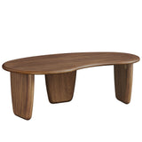 Gamla Kidney-Shaped Free Coffee Table in Walnut
