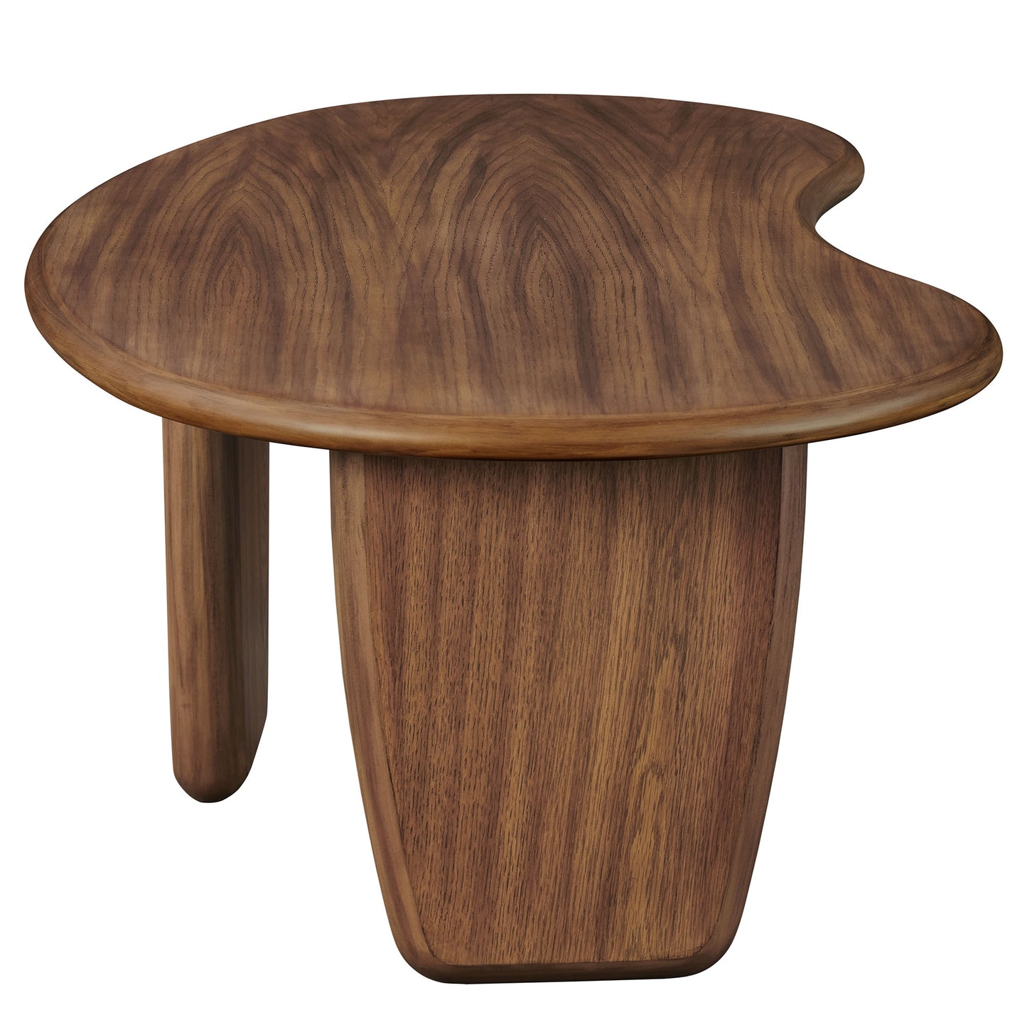 Vetra Kidney-Shaped Free Coffee Table by Furniture For America