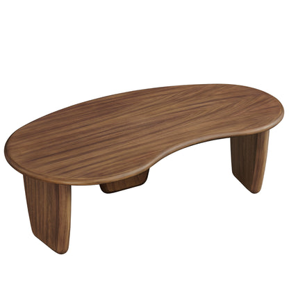 Vetra Kidney-Shaped Free Coffee Table by Furniture For America