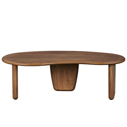Vetra Kidney-Shaped Free Coffee Table by Furniture For America