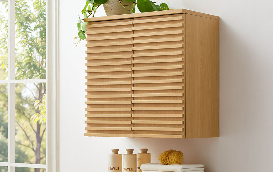 Vera Wall Mounted Bathroom Cabinet in Oak