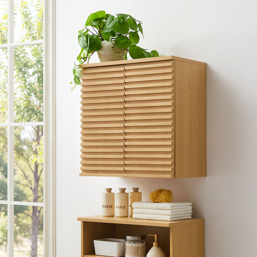 Vera Wall Mounted Bathroom Cabinet in Oak
