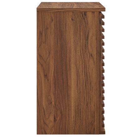 Render Wall Mounted Bathroom Cabinet in Walnut