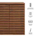 Vera Wall Mounted Bathroom Cabinet in Walnut