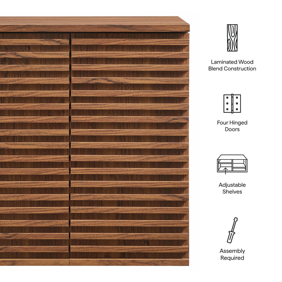 Vera Wall Mounted Bathroom Cabinet in Walnut