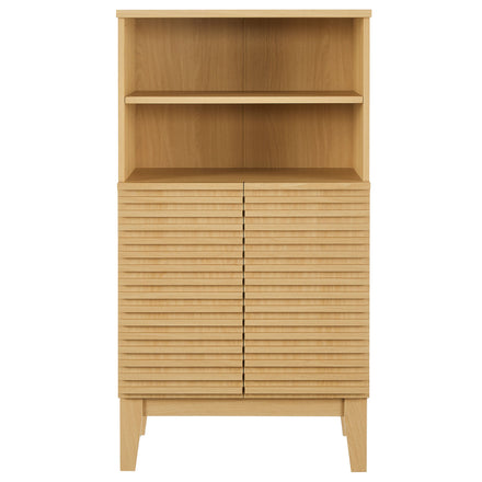 Render Freestanding Bathroom Storage Cabinet in Oak