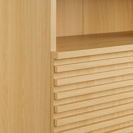 Render Freestanding Bathroom Storage Cabinet in Oak