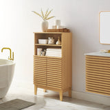 Vera Freestanding Bathroom Storage Cabinet in Oak