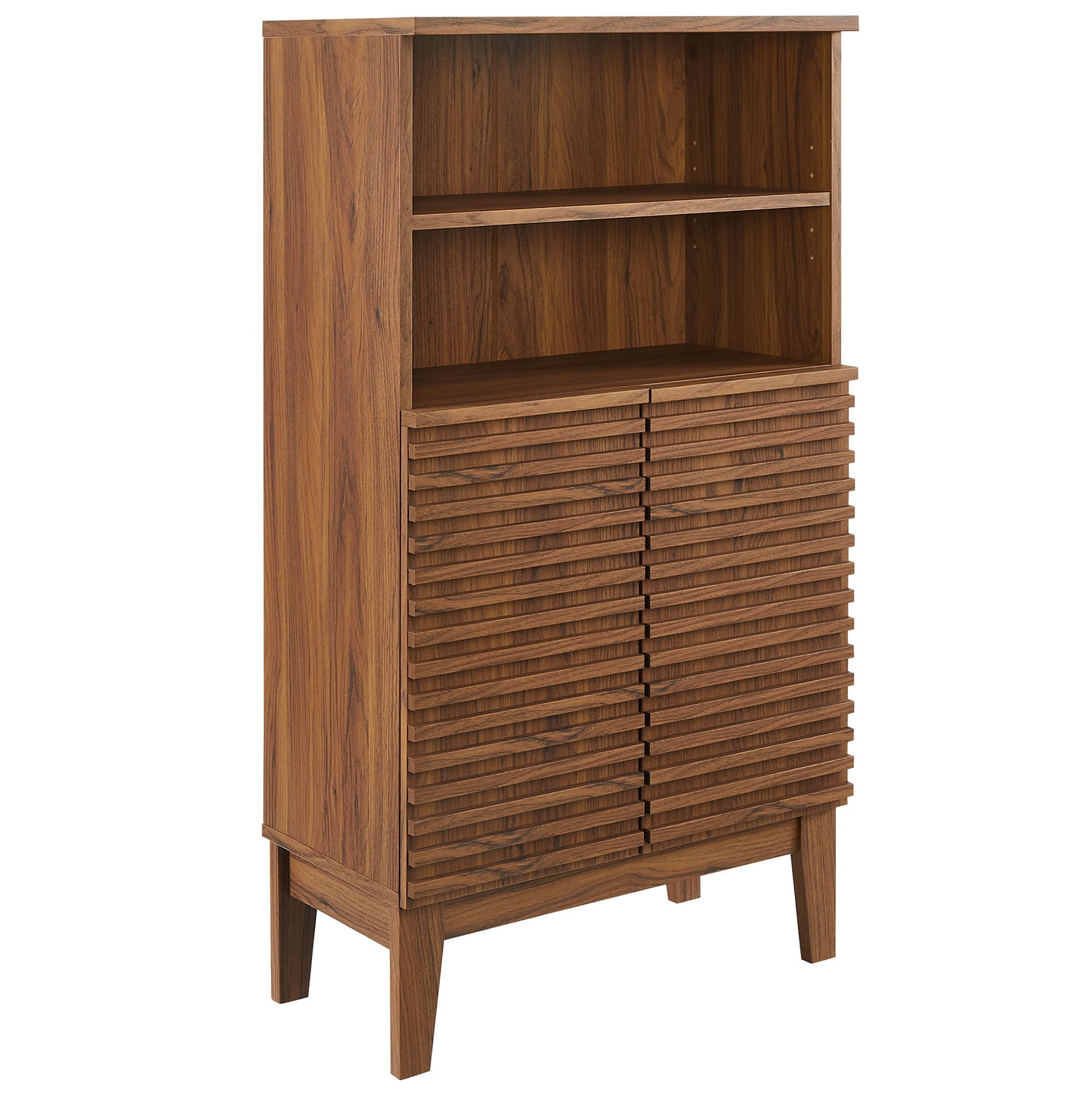 Vera Freestanding Bathroom Storage Cabinet in Walnut