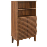 Vera Freestanding Bathroom Storage Cabinet in Walnut
