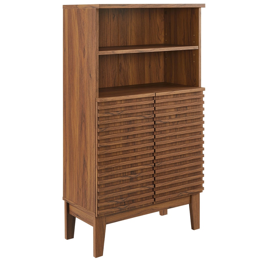 Vera Freestanding Bathroom Storage Cabinet in Walnut