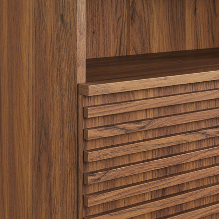 Render Freestanding Bathroom Storage Cabinet in Walnut