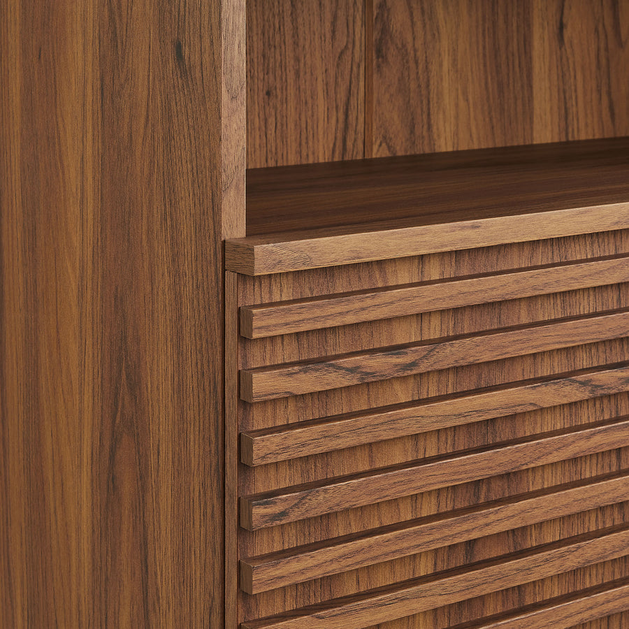 Vera Freestanding Bathroom Storage Cabinet in Walnut