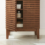 Vera Freestanding Bathroom Storage Cabinet in Walnut