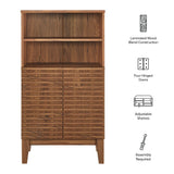 Vera Freestanding Bathroom Storage Cabinet in Walnut