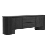 Laurel 71 Inch Oval TV Cabinet in Black
