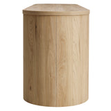 Laurel 71 Inch Oval TV Cabinet in Light Oak