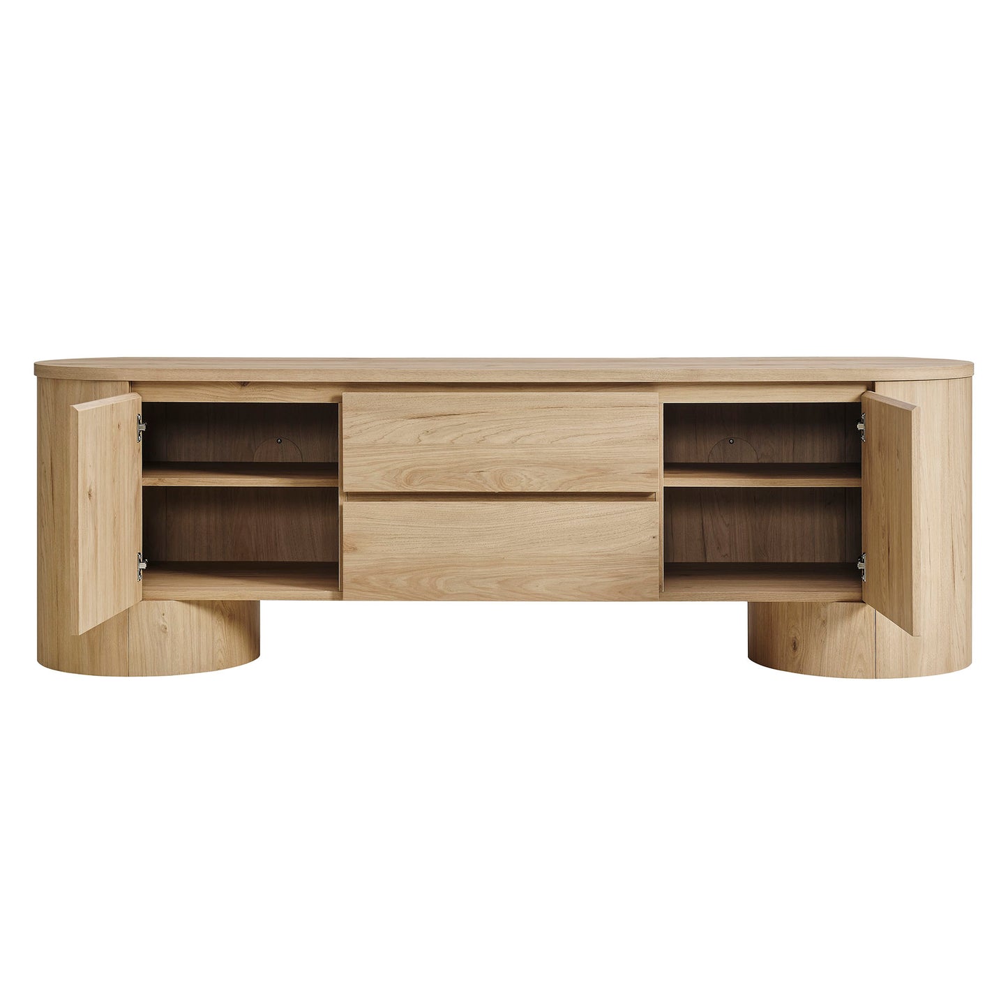 Duval 71 Inch Oval TV Cabinet by Furniture For America