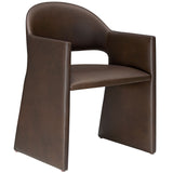 Quartz Vegan Leather Dining Armchair in Espresso