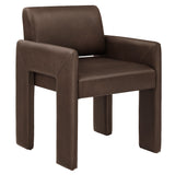 Myrtle Vegan Leather Dining Armchair in Espresso