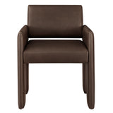 Myrtle Vegan Leather Dining Armchair in Espresso