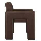 Myrtle Vegan Leather Dining Armchair in Espresso