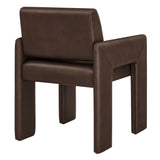 Myrtle Vegan Leather Dining Armchair in Espresso