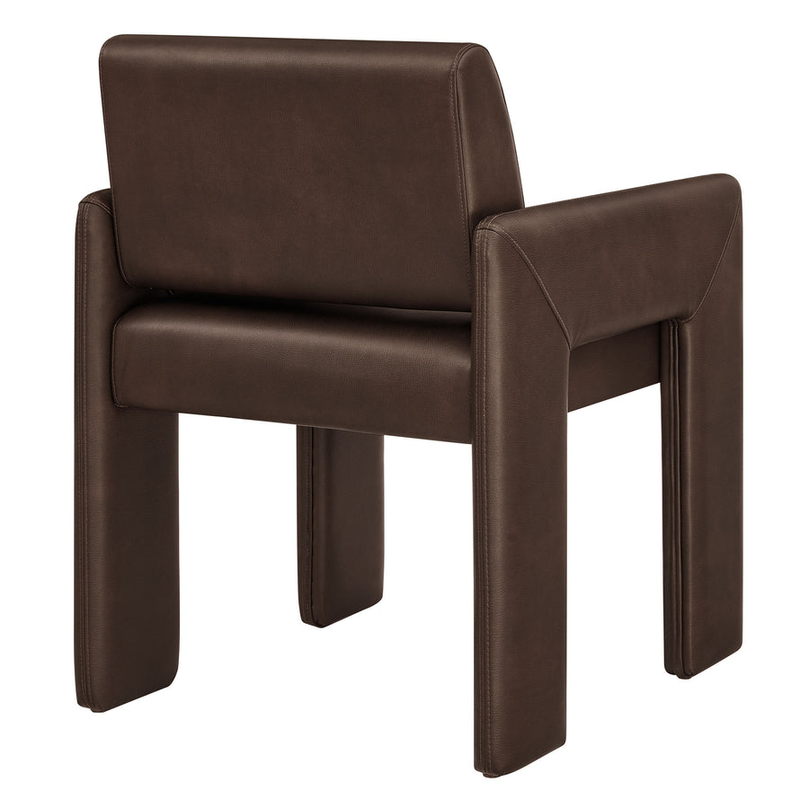 Myrtle Vegan Leather Dining Armchair in Espresso