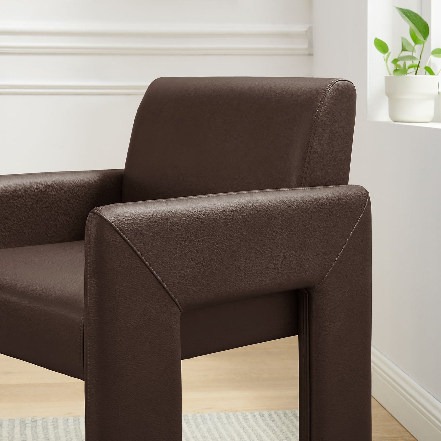 Daven Vegan Leather Dining Armchair by Furniture for America